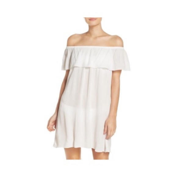 BECCA Other - White Beach Cover Up Size Small Off The Shoulder